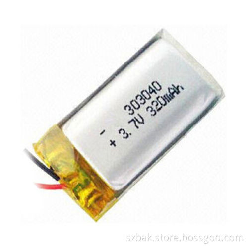 Lithium Polymer Battery with 3.7V, 320mAh for GPS/Medical Equipment/MP3
